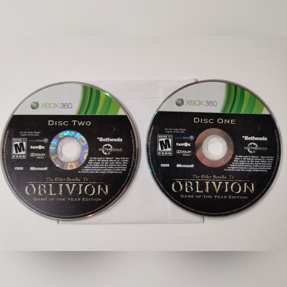 Oblivion GOTY and Kingdoms of amalur: Reckoning for Xbox 360